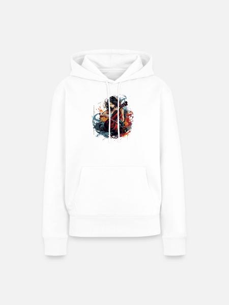 Cellospieler Cellist-Musiker - Frauen Premium Bio Hoodie - Weiß