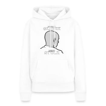 MEINE GLATZE MEIN STOLZ - Frauen Premium Bio Hoodie - Weiß - Vorne - Julia (174cm)
