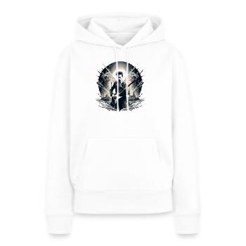 Gitarren E-Gitarren-Saiten E-Gitarre Musiker - Frauen Premium Bio Hoodie - Weiß - Vorne - Julia (174cm)