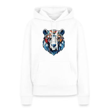 Tête d’ours polaire Ours polaire - Sweat à capuche Premium bio Femme - blanc - Devant - Julia (174cm)