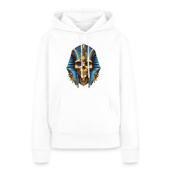 Crâne de pharaon - Sweat à capuche Premium bio Femme - blanc - Devant - Julia (174cm)