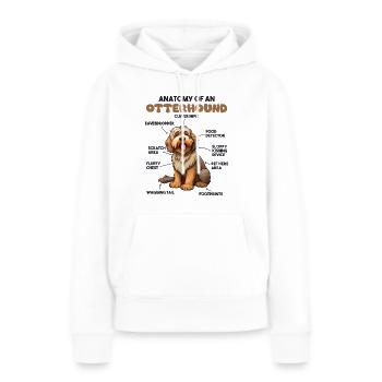 Explication du chien Anatomie d’un lévrier - Sweat à capuche Premium bio Femme - blanc - Devant - Julia (174cm)