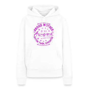 Bâton Twirling Maman De Génial Baton Fille Twirl - Sweat à capuche Premium bio Femme - blanc - Devant - Julia (174cm)