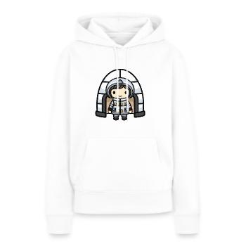 Igloo Eskimo Bande dessinée d’hiver - Sweat à capuche Premium bio Femme - blanc - Devant - Julia (174cm)