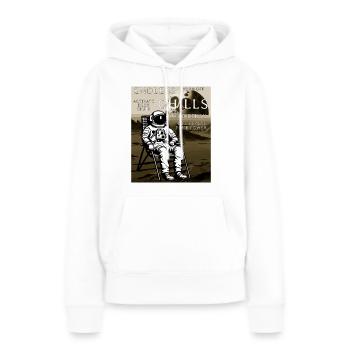 CHAISE LONGUE ASTRONAUTE ENDLESS CHILLS - Sweat à capuche Premium bio Femme - blanc - Devant - Julia (174cm)