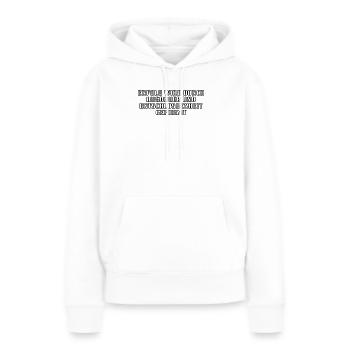 Fitness - Erfolg wird durch Ausdauer und - Frauen Premium Bio Hoodie - Weiß - Vorne - Julia (174cm)