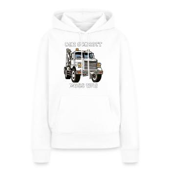 ABSCHLEPPWAGEN DER SCHROTT MUSS WEG - Frauen Premium Bio Hoodie - Weiß - Vorne - Julia (174cm)