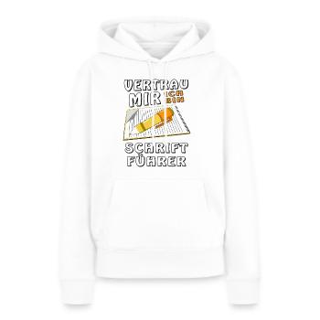 SCHRIFTFÜHRER - Frauen Premium Bio Hoodie - Weiß - Vorne - Julia (174cm)