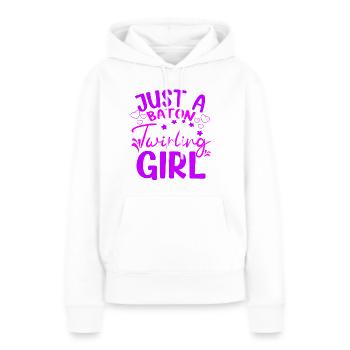 Bâton virevoltant juste un bâton Twirling fille bâton - Sweat à capuche Premium bio Femme - blanc - Devant - Julia (174cm)