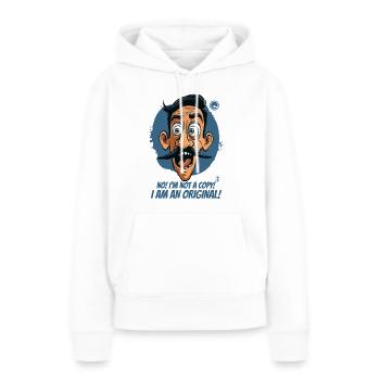 Je ne suis pas une copie, je suis un original - Sweat à capuche Premium bio Femme - blanc - Devant - Julia (174cm)