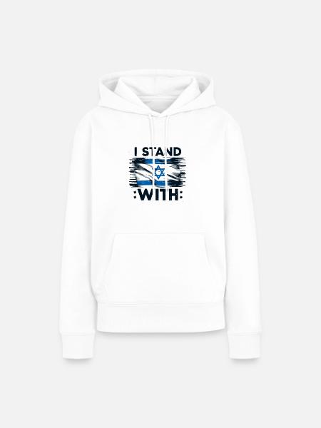I Stand With Israel - Frauen Premium Bio Hoodie - Weiß