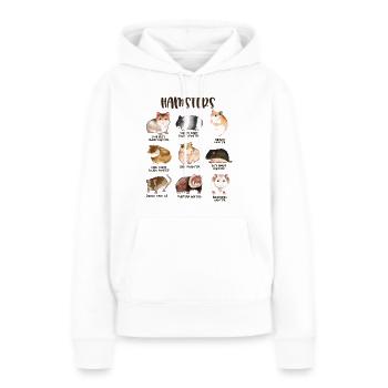 Viele verschiedene Hamster - Frauen Premium Bio Hoodie - Weiß - Vorne - Julia (174cm)