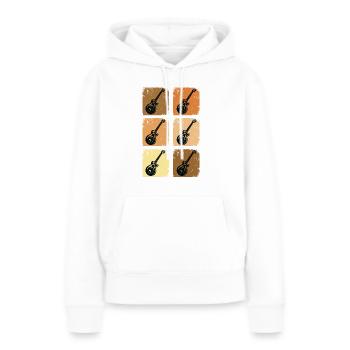 Gitarren Zubehör E-Gitarren-Saiten E Gitarren - Frauen Premium Bio Hoodie - Weiß - Vorne - Julia (174cm)