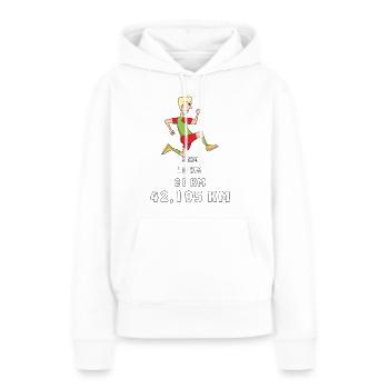 Faire du jogging - Sweat à capuche Premium bio Femme - blanc - Devant - Julia (174cm)