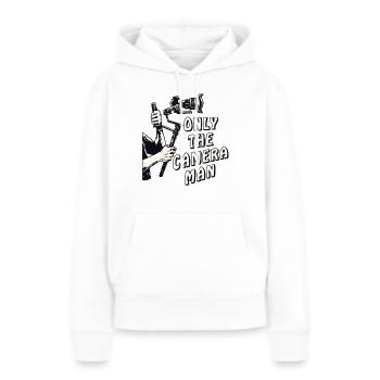SEUL LE CAMÉRAMAN - Sweat à capuche Premium bio Femme - blanc - Devant - Julia (174cm)