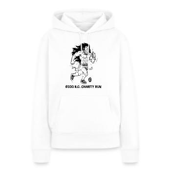 Cartoon Caveman: Charity Run Jogging - Women’s Premium Organic Hoodie - white - Front - Julia (174cm)