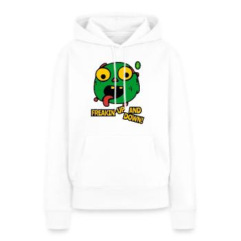 Freakin' Up and Down Cartoon Monster - Frauen Premium Bio Hoodie - Weiß - Vorne - Julia (174cm)