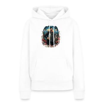 Accordéon Musicien Accordéon Accordéon - Sweat à capuche Premium bio Femme - blanc - Devant - Julia (174cm)