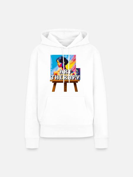 ARTIST MAKES THE PICTURE - Frauen Premium Bio Hoodie - Weiß