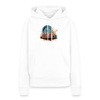 Freizeitpark Jahrmarkt Rummelplatz Volksfest - Frauen Premium Bio Hoodie - Weiß - Vorne - Julia (174cm)