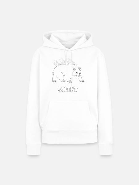 EISBÄR SHIT - Frauen Premium Bio Hoodie - Weiß