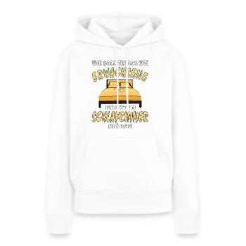 ERWACHSENE NACKT IM SCHLAFZIMMER KLÄREN - Frauen Premium Bio Hoodie - Weiß - Vorne - Julia (174cm)