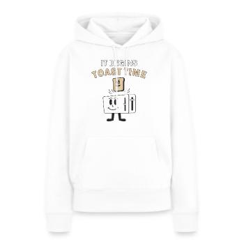 TOASTER IT BEGINS TOAST TIME - Frauen Premium Bio Hoodie - Weiß - Vorne - Julia (174cm)