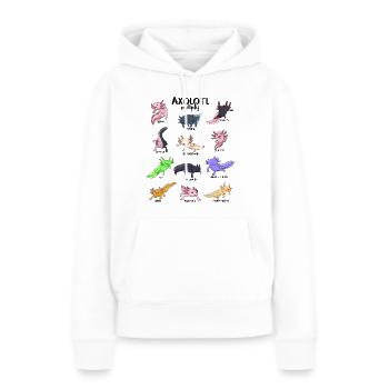 Verschiedene Kawaii Axolotl - Frauen Premium Bio Hoodie - Weiß - Vorne - Julia (174cm)