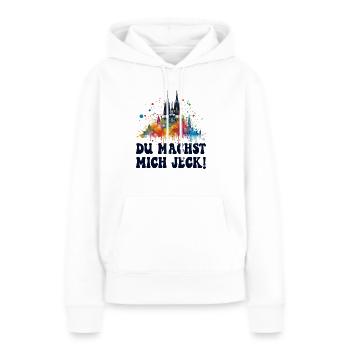 Cologne Kölle Carnaval Gebützt Kölle Alaaf Jeck Party - Sweat à capuche Premium bio Femme - blanc - Devant - Julia (174cm)