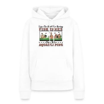 Tauchen Sie ein in das Aquascaping! - Frauen Premium Bio Hoodie - Weiß - Vorne - Julia (174cm)