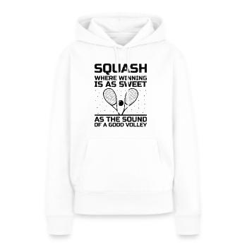 Squashspieler Squash Tennisspieler Raquetball Spor - Frauen Premium Bio Hoodie - Weiß - Vorne - Julia (174cm)