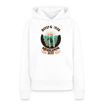 Tauchen Sie ein in den Aquascaping-Spaß! - Frauen Premium Bio Hoodie - Weiß - Vorne - Julia (174cm)