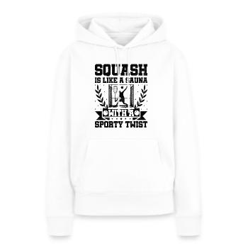Squashspieler Squash Tennisspieler Raquetball Spor - Frauen Premium Bio Hoodie - Weiß - Vorne - Julia (174cm)