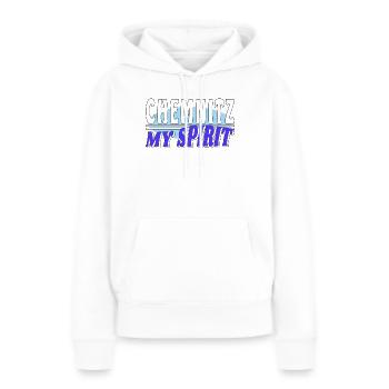 CHEMNITZ MON - Sweat à capuche Premium bio Femme - blanc - Devant - Julia (174cm)