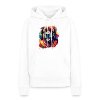 Wasserfarben Farbenfroher Leonberger - Frauen Premium Bio Hoodie - Weiß - Vorne - Julia (174cm)