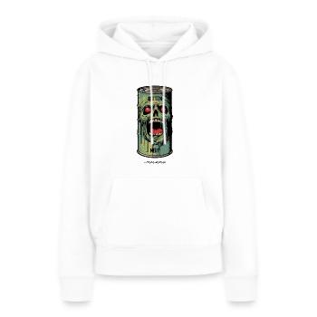 Viande pourrie : Boîte de viande de zombie - Sweat à capuche Premium bio Femme - blanc - Devant - Julia (174cm)