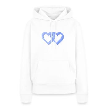 Homosexuell blaue Herzen - Frauen Premium Bio Hoodie - Weiß - Vorne - Julia (174cm)