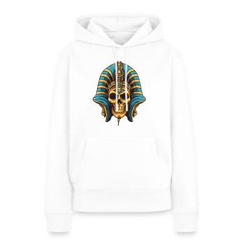 Crâne de pharaon - Sweat à capuche Premium bio Femme - blanc - Devant - Julia (174cm)