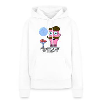 Un art sarcastique : progressif pour les débutants - Sweat à capuche Premium bio Femme - blanc - Devant - Julia (174cm)