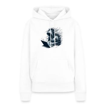 Analyste en piratage éthique Cybersécurité éthique - Sweat à capuche Premium bio Femme - blanc - Devant - Julia (174cm)
