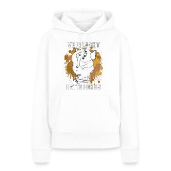 J’AVAIS ESSAYÉ DE PERDRE DU POIDS - Sweat à capuche Premium bio Femme - blanc - Devant - Julia (174cm)