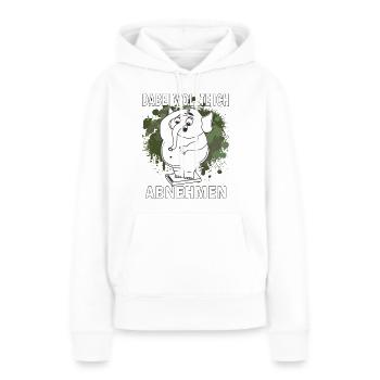 JE VOULAIS PERDRE DU POIDS - Sweat à capuche Premium bio Femme - blanc - Devant - Julia (174cm)