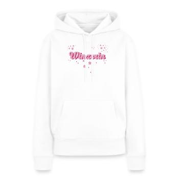 Vigneron Graduation cadeau vigneron - Sweat à capuche Premium bio Femme - blanc - Devant - Julia (174cm)