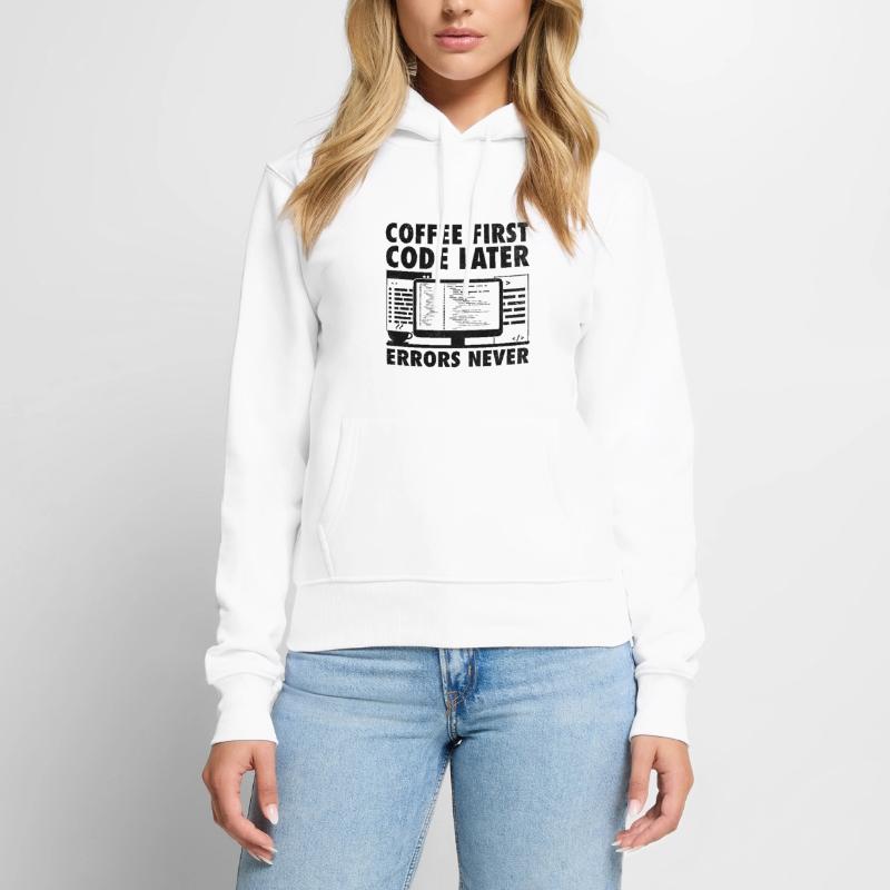Kaffee-Codierung Programmierer Programmierer Entwickler Nerd Coff Frauen Premium Bio Hoodie