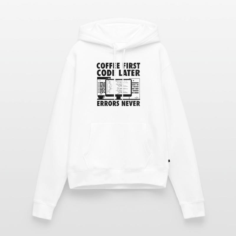 Café Codage Programmeur Codeur Développeur Nerd Coff Sweat à capuche Premium bio Femme
