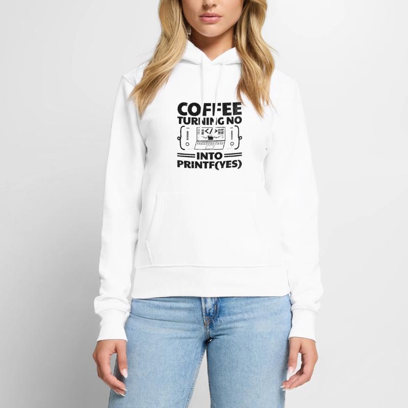 Kaffee-Codierung Programmierer Programmierer Entwickler Nerd Coff Frauen Premium Bio Hoodie