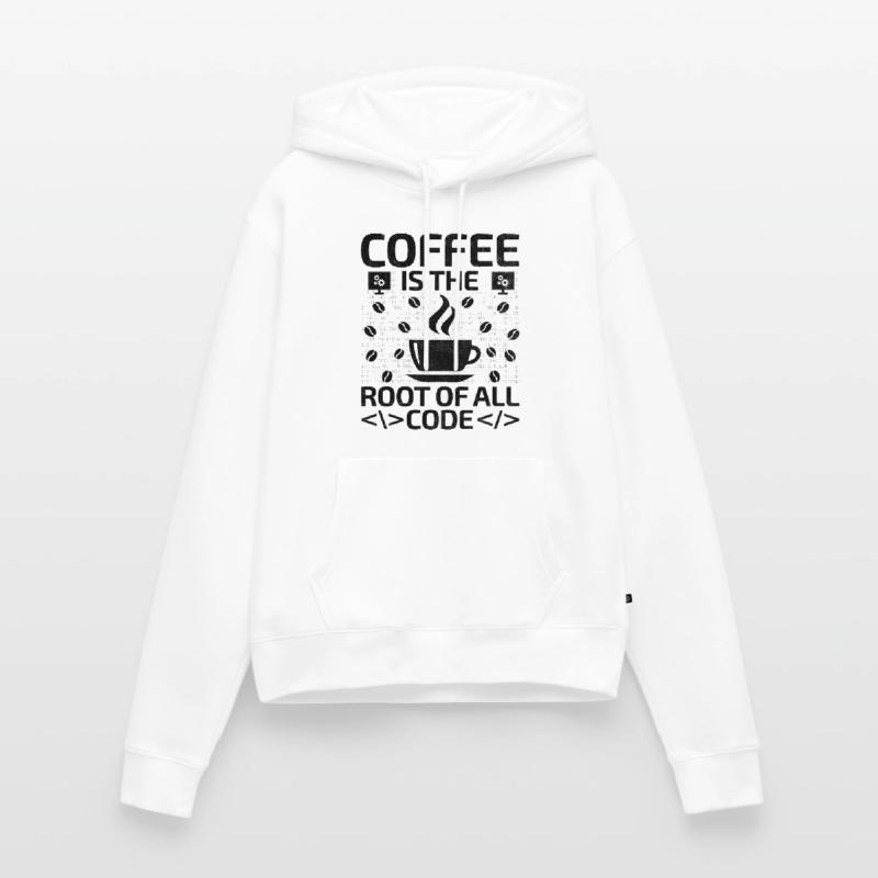 Café Codage Programmeur Codeur Développeur Nerd Coff Sweat à capuche Premium bio Femme