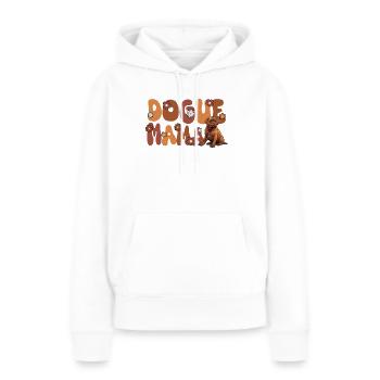 Dogue de Bordeaux Groovy Dogue Mom - Sweat à capuche Premium bio Femme - blanc - Devant - Julia (174cm)