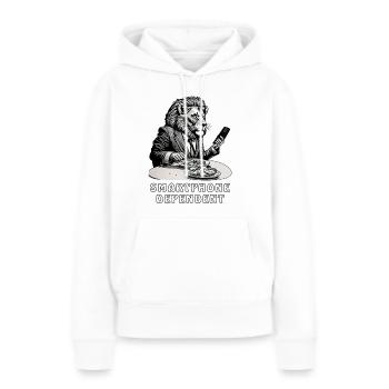 LEOWE DÉPENDANT DU SMARTPHONE - Sweat à capuche Premium bio Femme - blanc - Devant - Julia (174cm)