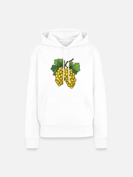 Weintrauben Symbol - Frauen Premium Bio Hoodie - Weiß